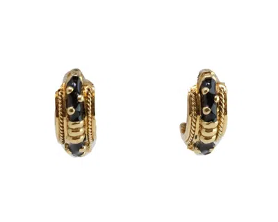 Hidalgo Women's Enamel Reverisble Earrings In Black/red In Multi