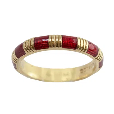 Hidalgo Women's Enamel Ring In Red