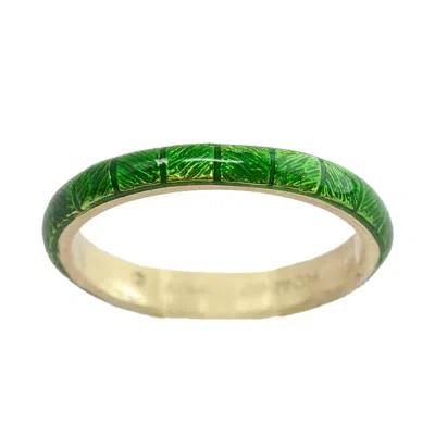 Hidalgo Women's Enamel Rings In Green