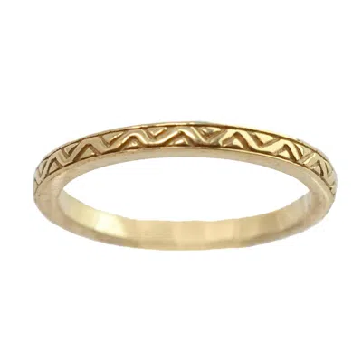 Hidalgo Women's Etched Ring In Gold
