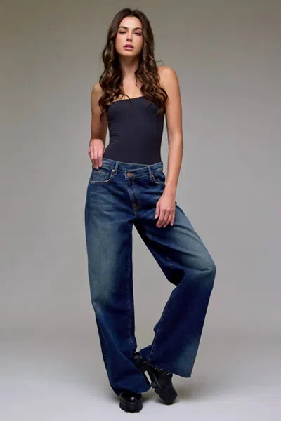 Hidden Alyx Baggy Jeans In Dark Wash In Blue
