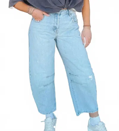 Hidden Alyx Cropped Jeans In Light Wash In Blue