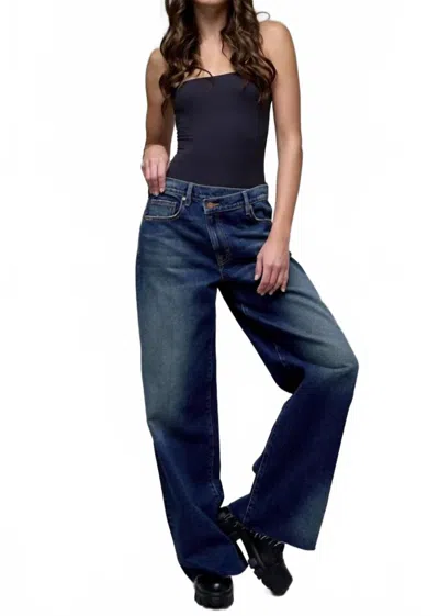 Hidden Alyx Crossover Baggy Jeans In Dark Wash In Purple