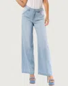 Hidden Ashton Wide Leg Jeans In Light Blue In Blue