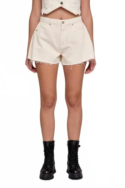 Hidden Ava High Rise A-line Short In Ecru Wash In White