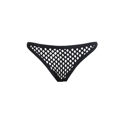 Hidden Beneath Women's Backless Fishnet Black Brief