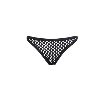 Hidden Beneath Women's Black Fishnet Brief