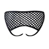 Hidden Beneath Women's Black Fishnet Crotchless Brief In Black