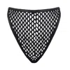 Hidden Beneath Women's Black Fishnet High Rise Thong In Black