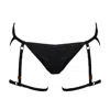 Hidden Beneath Women's Black Obsidian Harness Brief In Black