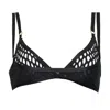 Hidden Beneath Women's Black Obsidian Layered Bralette In Black