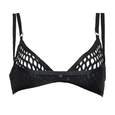 Hidden Beneath Women's Black Obsidian Layered Bralette