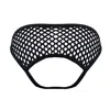 Hidden Beneath Women's Black Open Back Fishnet Brief In Black