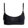 Hidden Beneath Women's Black / White Demeter Non-wired Black Bralette In Black/white