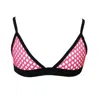 Hidden Beneath Women's Pink / Purple Fishnet Triangle Bralette - Summer Edition