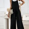 Hidden Broad Leg Jumpsuit In Black