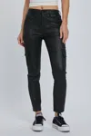 Hidden Cigarette Cargo Pants In Black In Black