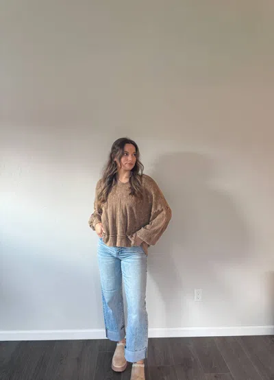 Hidden Classic Straight Leg Jeans In Medium Light In Brown