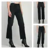 Hidden Fallon High Waist Wide Straight Leg Jean In Black In Black