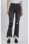 Hidden Dylan Distressed Denim In Black In Black