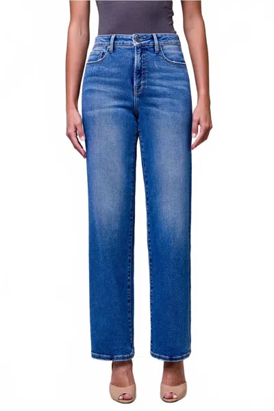 Hidden Ella High Rise Classic Straight Jeans In Blue