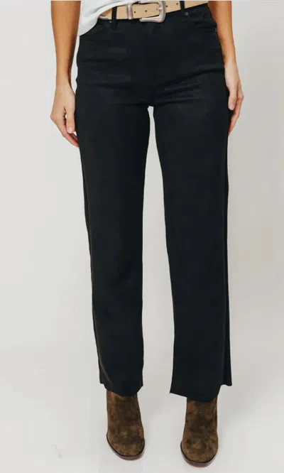 Hidden Ella Suede Denim In Black Suede In Blue