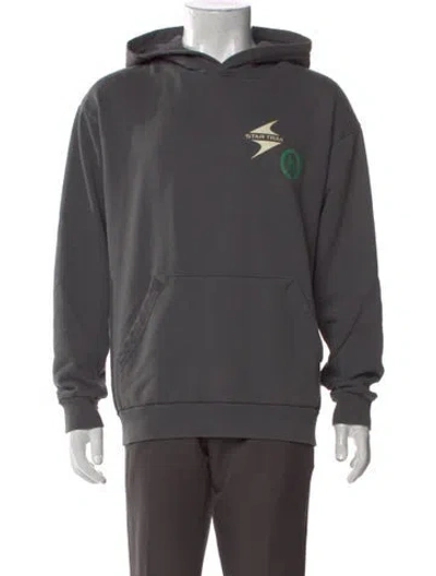 Pre-owned Hidden Graphic Print Crew Neck Hoodie In Gray