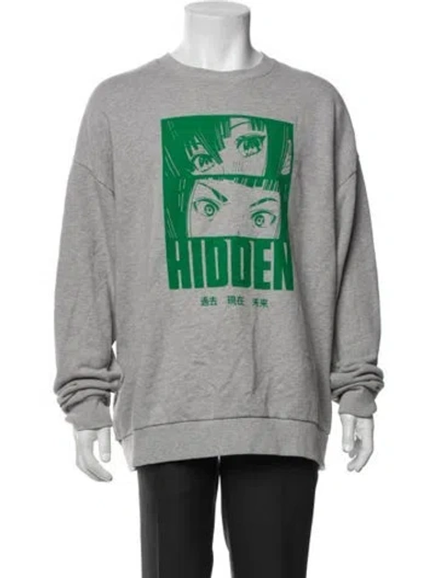 Pre-owned Hidden Graphic Print Crew Neck Sweatshirt In Multi