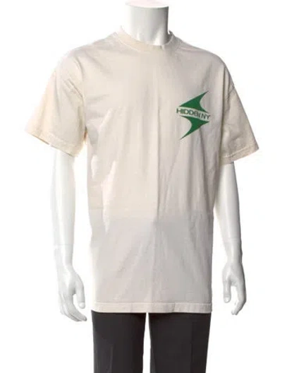 Pre-owned Hidden Graphic Print Crew Neck T-shirt In White