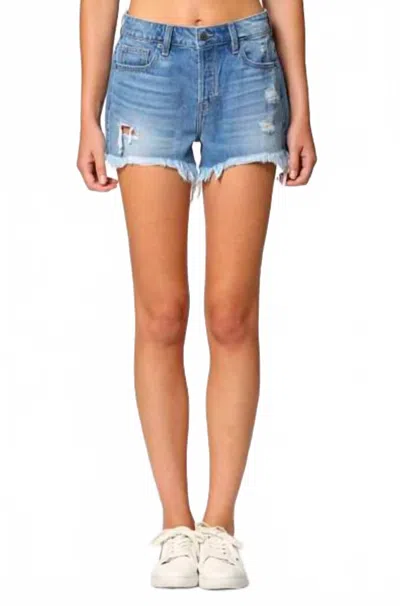 Hidden Grinded Angie Jean Shorts In Light-wash In Multi