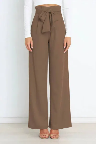 Hidden Hailey Trousers In Coffee In Brown