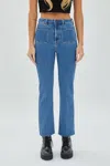 Hidden Happi Crop Jeans In Medium Wash
