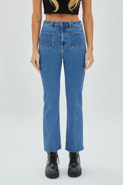 Hidden Happi Crop Jeans In Medium Wash