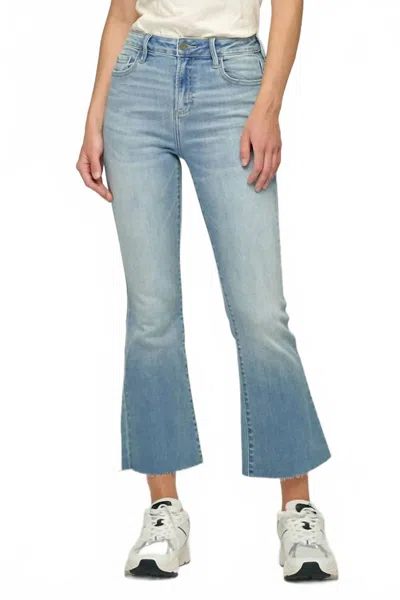 Hidden Happi Cropped Flare Jeans In Light Wash