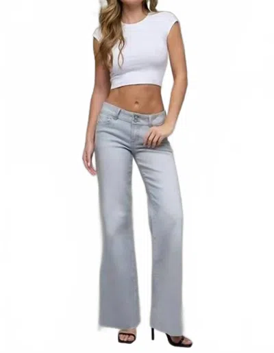 Hidden Happi Flare Jeans In Light Grey