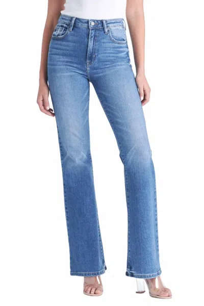 Hidden Happi Medium Wash Classic Flare Jeans In Medium Wash Blue In Multi