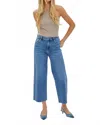 Hidden Haven High Waist Crop Wide Pants In Blue In Blue