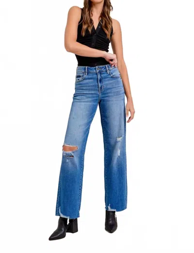 Hidden Hi-rise Basic Dad Jean In Medium Dark In Multi