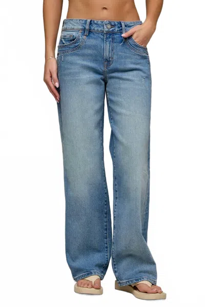 Hidden High Rise Classic Dad Jeans In Medium Light Wash In Multi