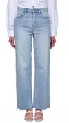 Hidden High Rise Light Wash Classic Stretch Dad Jeans In Blue In Blue
