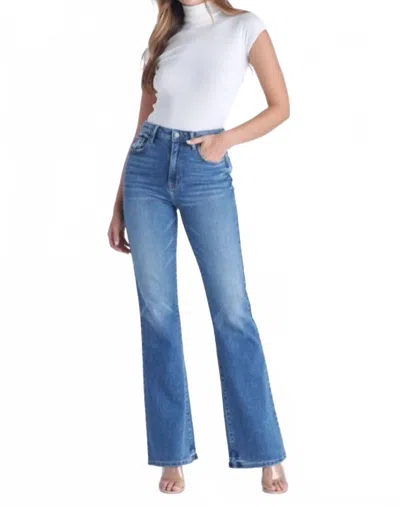 Hidden High-rise Flared Jeans In Medium Dark Blue