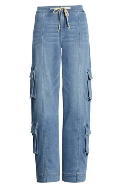 Hidden Jeans Baggy Double Cargo Jeans In Medium Wash