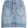 Hidden Jeans Button Front Denim Miniskirt In Medium Wash