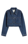 Hidden Jeans Classic Crop Denim Jacket In Dark Wash