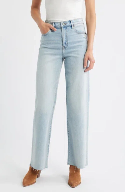 Hidden Jeans Clean Cut Wide Leg Dad Jeans In Blue