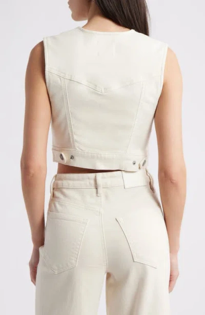 Hidden Jeans Crop Trucker Vest