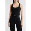 Hidden Jeans Denim Vest In Black