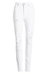 HIDDEN JEANS HIDDEN JEANS DISTRESSED HIGH WAIST ANKLE SKINNY JEANS