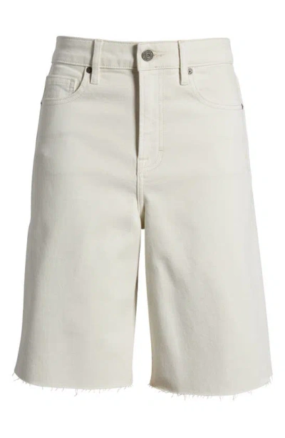 Hidden Jeans High Waist Bermuda Denim Shorts In Sea Salt