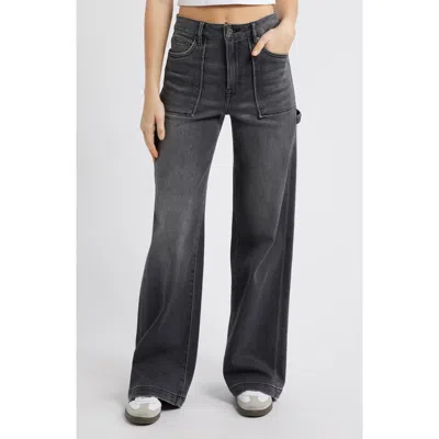 Hidden Jeans High Waist Carpenter Jeans In Grey